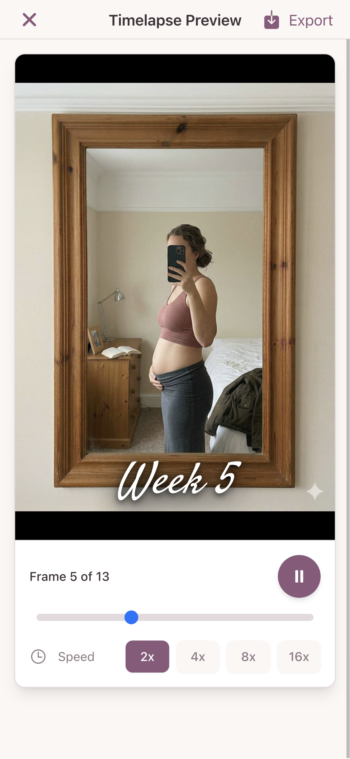 Pregnancy Bump Video Timelapse Generator